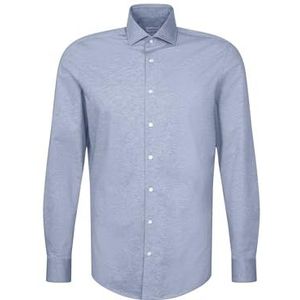 Seidensticker - Herenoverhemd - Blauw - Slim Fit - Lange Mouwen