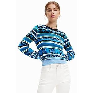 Desigual Sweatshirt voor dames, blauw, XXL