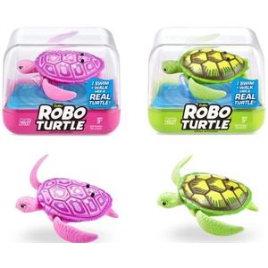 Robo Turtle Robot Zwemplant (2 stuks, groen en roze)