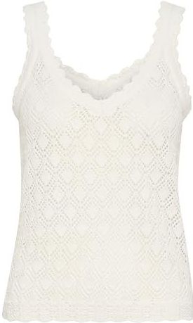 Kaffe, Dames, Tops, Wit, Maat: M Katoen,