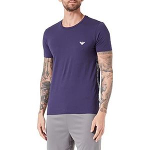 Emporio Armani Swimwear Heren Emporio Armani Denim Taping Crew Neck T-shirt, Eclipse, M, eclipse, M