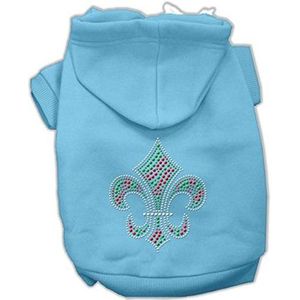 Mirage Holiday Fleur de Lis Hoodies, maat XXL, babyblauw