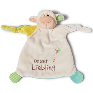 NICI Knuffeldoekje Lam Monny 'Unser Lieblings' 25x25cm – knuffeldoek vanaf 0+ maanden – knuffeldoek voor baby's en peuters – baby knuffeldoek/knuffeldoek – knuffeldoek voor meisjes en jongens –