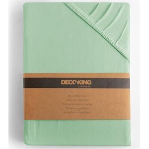 DecoKing - Amber Hoeslaken - Lichtgroen - Jersey - 100% Katoen