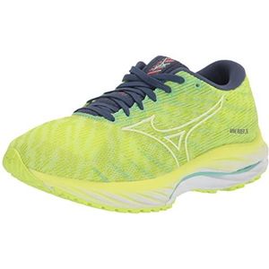 Mizuno Wave Rider 26 hardloopschoen voor dames, Neo Lime Wit, 11.5 US