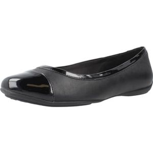 Geox Dames D Charlene B Ballet Flat, zwart, 37 EU