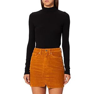 Superdry Dames Denim Mini Rok, Turmeric Tan Cord, 26W