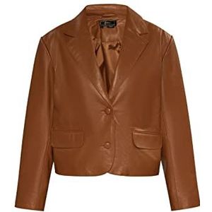 NAEMI Leren blazer voor dames 29027088-NA01, cognac, S, cognac, S