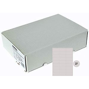 Kores E7032 universele etiketten, 70 x 32 mm grote verpakking met 500 vellen, wit, 13.500 etiketten voor inkjet, laser + kopieerapparaat