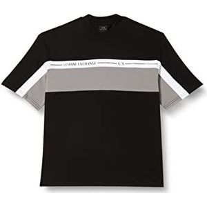 Armani Exchange Heren Sustainable Sweatshirt met ronde hals, zwart, extra klein, zwart, XS