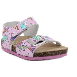 Primigi Birkenstock Platte damessandalen, paars, multicolor, 34 EU, Paars Veelkleurig, 34 EU