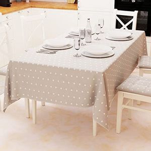 PETTI Artigiani Italiani - Tafelkleed, tafelkleed voor de keuken van katoen, design harten, grijs X12 placemats (140 x 240 cm) 100% Made in Italy