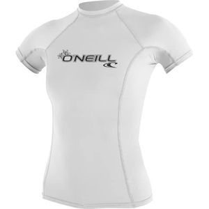 O'Neill Wetsuits Basic Skins Short Sleeve Sun Shirt T, White, M