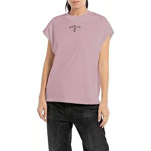 Replay T-shirt voor dames, 465 poederroos, L