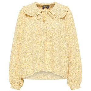 DreiMaster Vintage Dames blouseshirt, mosterdgeel wolwit, XL, mosterdgeel wolwit, XL
