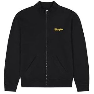 Wrangler - Funnel Neck Zip - Sweatshirt - Zwart - Regular Fit - Katoen