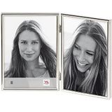 walther design Chloe Doppel-Portraitrahmen, Silber, 2X 9x13 cm (Hochformat)