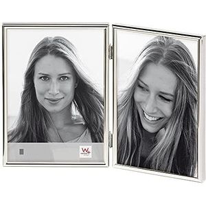 walther design Chloe Doppel-Portraitrahmen, Silber, 2X 9x13 cm (Hochformat)