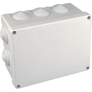 Oppervlakte aansluitdoos 230 x 180 x 85 mm, perfect voor elektrische installaties en veilige verbindingen in verschillende omgevingen.