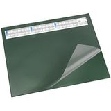Läufer 44531 Durella DS bureauonderlegger met transparante onderlegger en kalender, antislip bureauonderlegger, 40 x 53 cm, groen