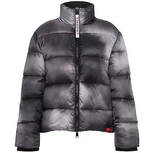 Love Moschino Technical Fabric Jacket voor dames, zwart-grijs, 46