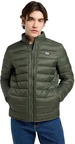 Lee - Stand Collar Puffer Jack - Gewatteerde Jas - Olive Gray