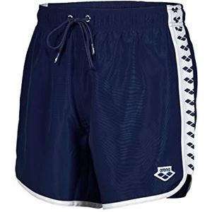 Arena Heren Icons Team Stripe Boxer Board Shorts, Navy/Wit, Medium