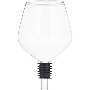 Out of the Blue 79/4979 - glazen flessenopzetstuk met siliconen afdichting wijnglas, ca. 13 cm
