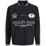 JACK & JONES Sweatshirt  zwart / wit
