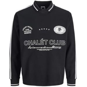 JACK & JONES Sweatshirt  zwart / wit