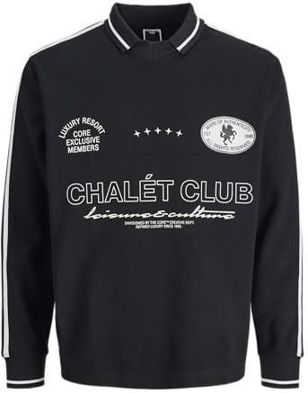 JACK & JONES Sweatshirt  zwart / wit