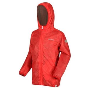 Regatta kinder bedrukte hendel 'mesh gevoerde verpakt waterdichte ademende jas shell