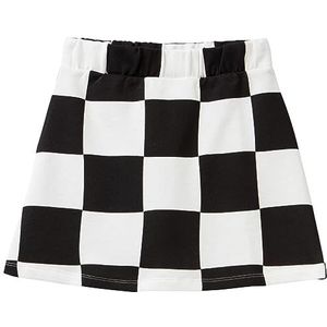 United Colors of Benetton rok meisjes en meisjes, Quadri Nero E Bianco 73f, 150 cm