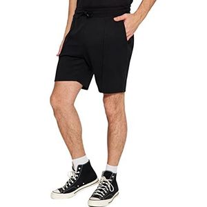 Trendyol Man Normal Waist Straight Leg Regular fit Shorts, Zwart, L, Zwart, L