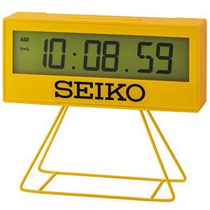 Seiko Unisex wekker digitale kunststof, geel, Standaard, Wandklok
