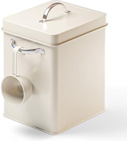 Björn&Schiller Waspoeder opbergdoos 6,5 l, wasmiddelopslag, metalen wasmiddelbox, wasmiddelhouder met doseerder, doos voor afwaspoeder, afwaspoeder houder