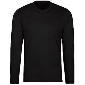 Trigema Damesshirt met lange mouwen, 100% katoen, zwart, XS