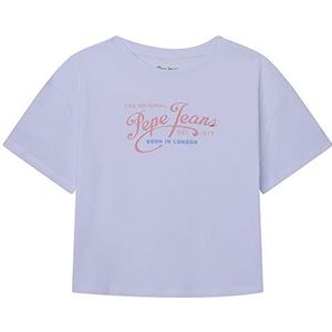 Pepe Jeans Meisjes Pons T-shirt, Wit, 18 jaar