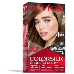 Revlon Permanente haarkleur, permanente haarverf, kleurzijde met 100% grijze dekking, ammoniakvrij, keratine en aminozuren, 40 medium asbruin, 40 oz (Pack van 1)