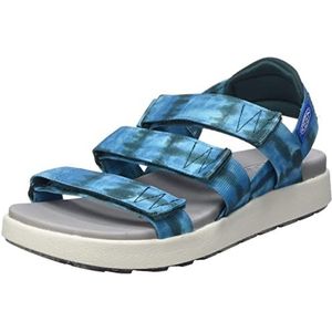 KEEN Elle Strappy Sandaal voor dames, Seamoss Tie Dye Star Wit, 39 EU