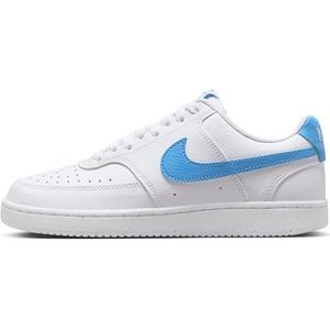 NIKE W Court Vision Lo Nn lage schoenen voor dames, Witte Universiteit Blauw, 40.5 EU