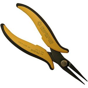 Piergiacomi Gladde platte tang, puntbreedte 1,2 mm, klengte 32 mm, staaldikte 3 mm, 1 stuk, PN2016
