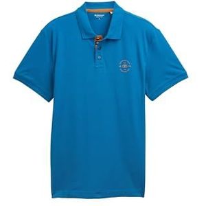 TOM TAILOR Poloshirt voor heren, 28857 - Blue Petrol, M
