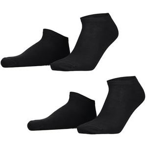 Hudson 2 paar herensneakersokken - Only 2 stuks, inzichtbaar, effen, zwart (0005), 39/42 EU