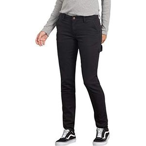 Dickies W Slim Carpenter Pant, vrijetijdsbroek voor dames, Zwart, 42