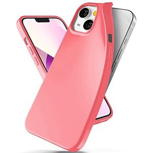 Goospery Soft Feeling Jelly Telefoonhoesje voor iPhone 13, zacht, rijke kleuren, krasbestendig, met rondom bescherming, dunne TPU-achterkant, flamingo)