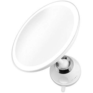 medisana CM 850 ronde make-up spiegel met sterke zuignap - tafelspiegel met LED-verlichting en 5x vergroting - make-up spiegel met 19 cm diameter