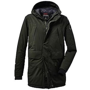 killtec Heren Functionele parka met capuchon KOW 115 MN PRK, dark olive, L, 37156-000