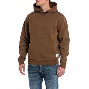 Replay Heren hoodie met capuchon, bruin (Wood 629), M, Wood 629, M
