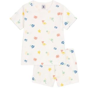 Petit Bateau Pyjacourt voor meisjes, wit/multico, 6 Jaren